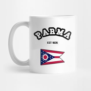 🏹 Parma Ohio Strong, Buckeye State Flag, Est 1826, City Pride Mug